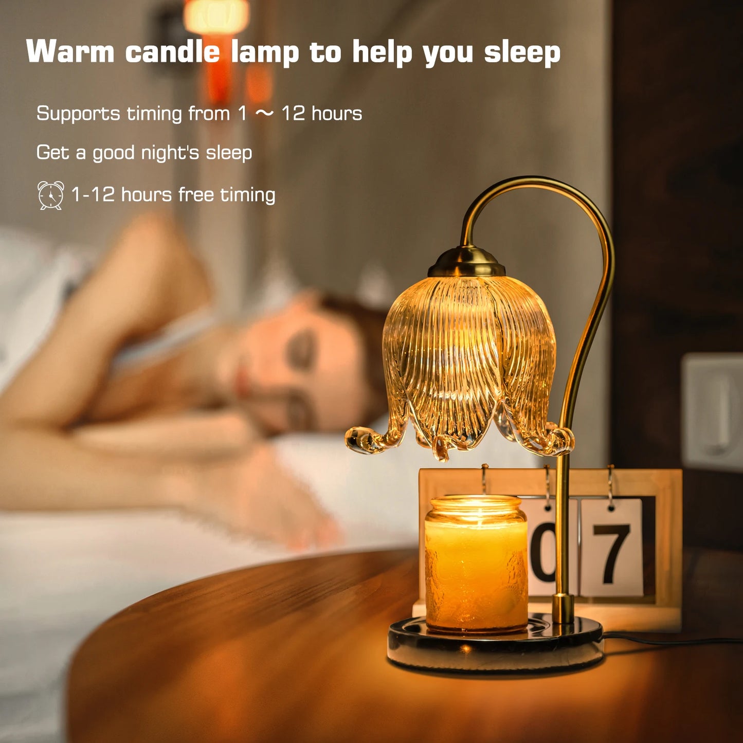Tulip Flower Warm Candle Lamp French  Lamp
