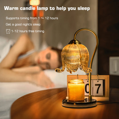 Tulip Flower Warm Candle Lamp French  Lamp
