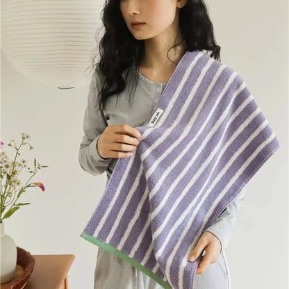 Striped Bath Towel  Washcloth Bathroom Towels