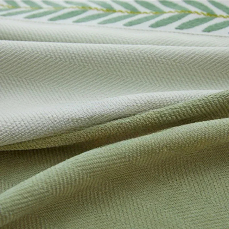 Japanese  Chenille Curtains for Living Dining Room Bedroom High-end Embroidery