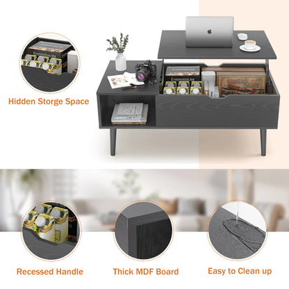 JHK 39.37"x19.7"  Tea Wood Coffee Table/desk Easy Lift Or Lower Lid