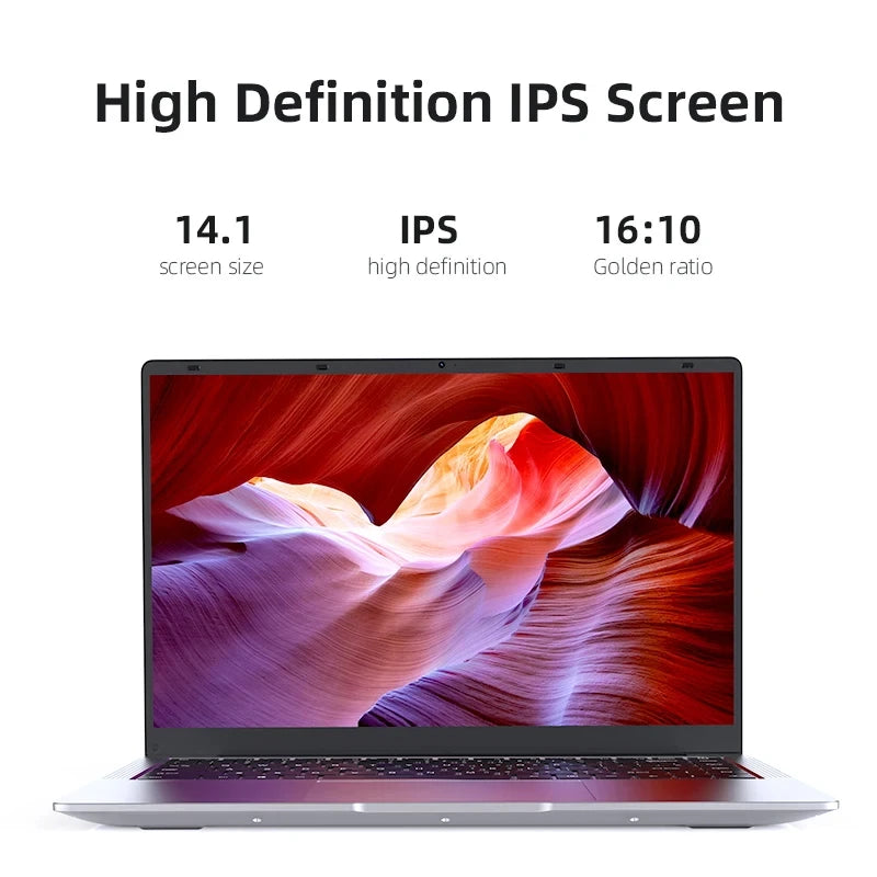 14.1" Ultra Slim Windows 11 Pro Laptop Computer W