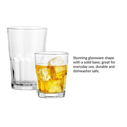 Clear 12 Piece Drinkware Set Glasses