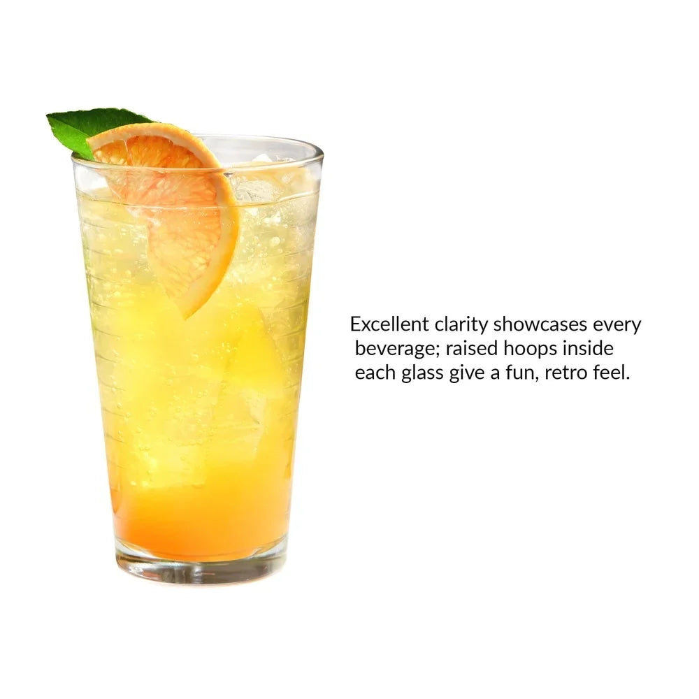8-Piece Set  Drinking Glasses  Stackable Durable Dishwasher Safe