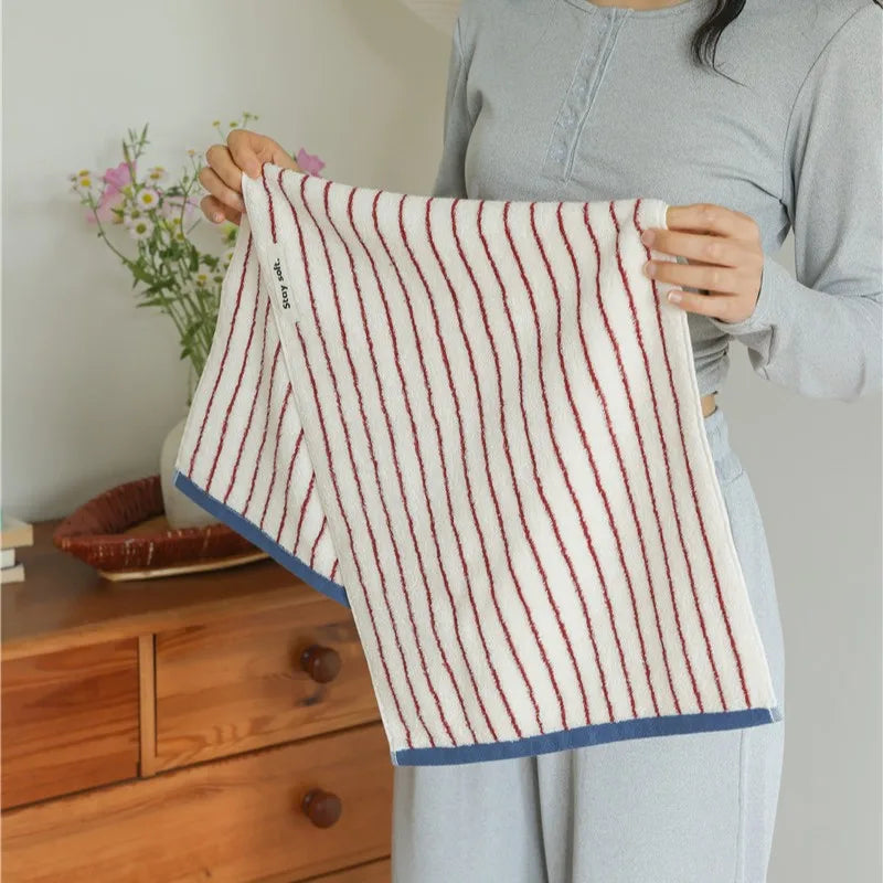 Striped Bath Towel  Washcloth Bathroom Towels