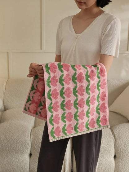 Retro Striped Combed  Cotton Towel  Face Towel and  Bath towel