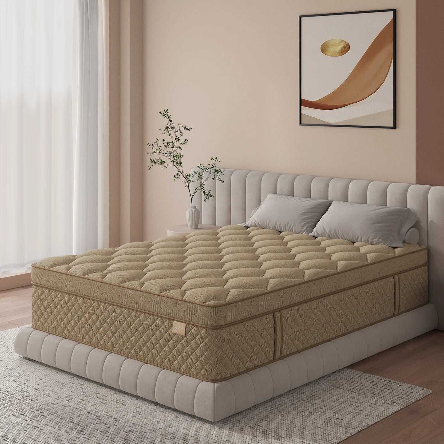12"14" Gel Memory Foam  Mattress , Medium Firm Motion Isolation