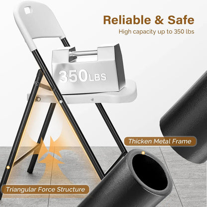 Pack of 10\\White or Black   Plastic chairs for Indoors or Outdoors Sturdy Frame