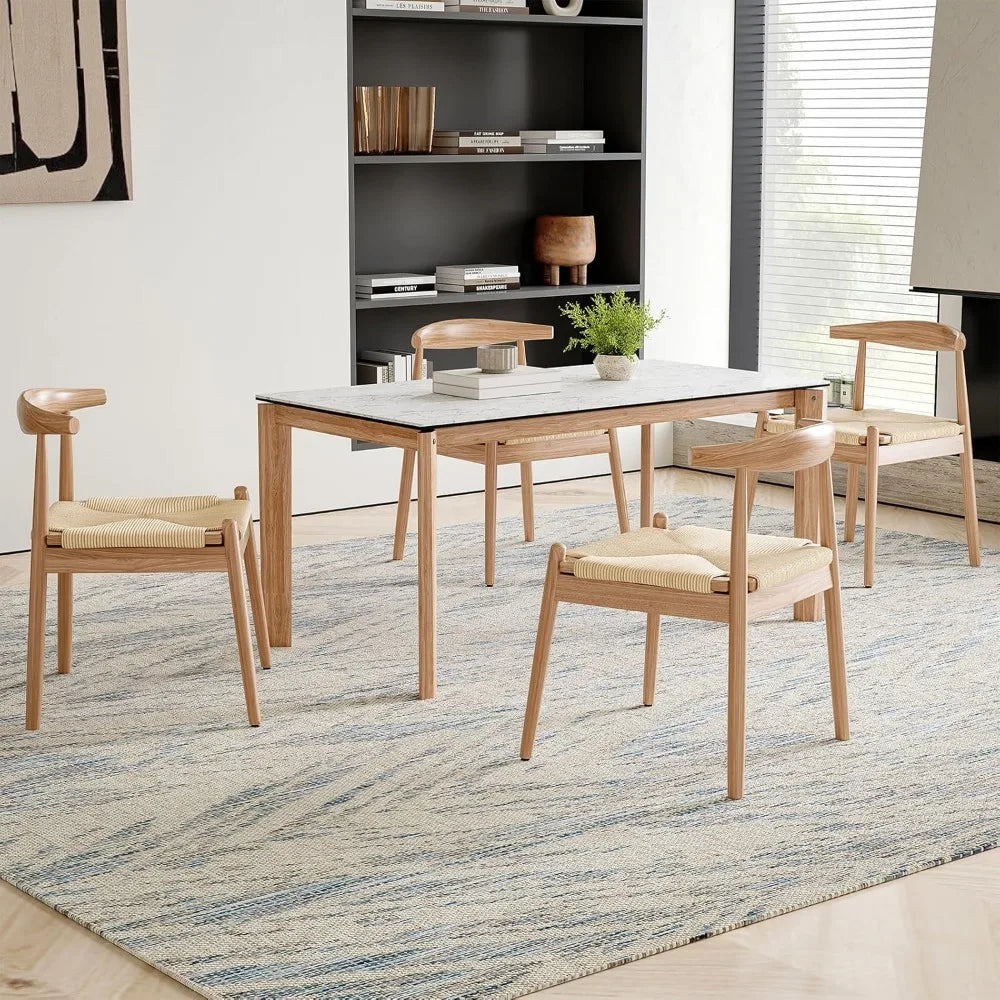 Dining Chairs Set of 2, Mid Century Modern  solid wood legs