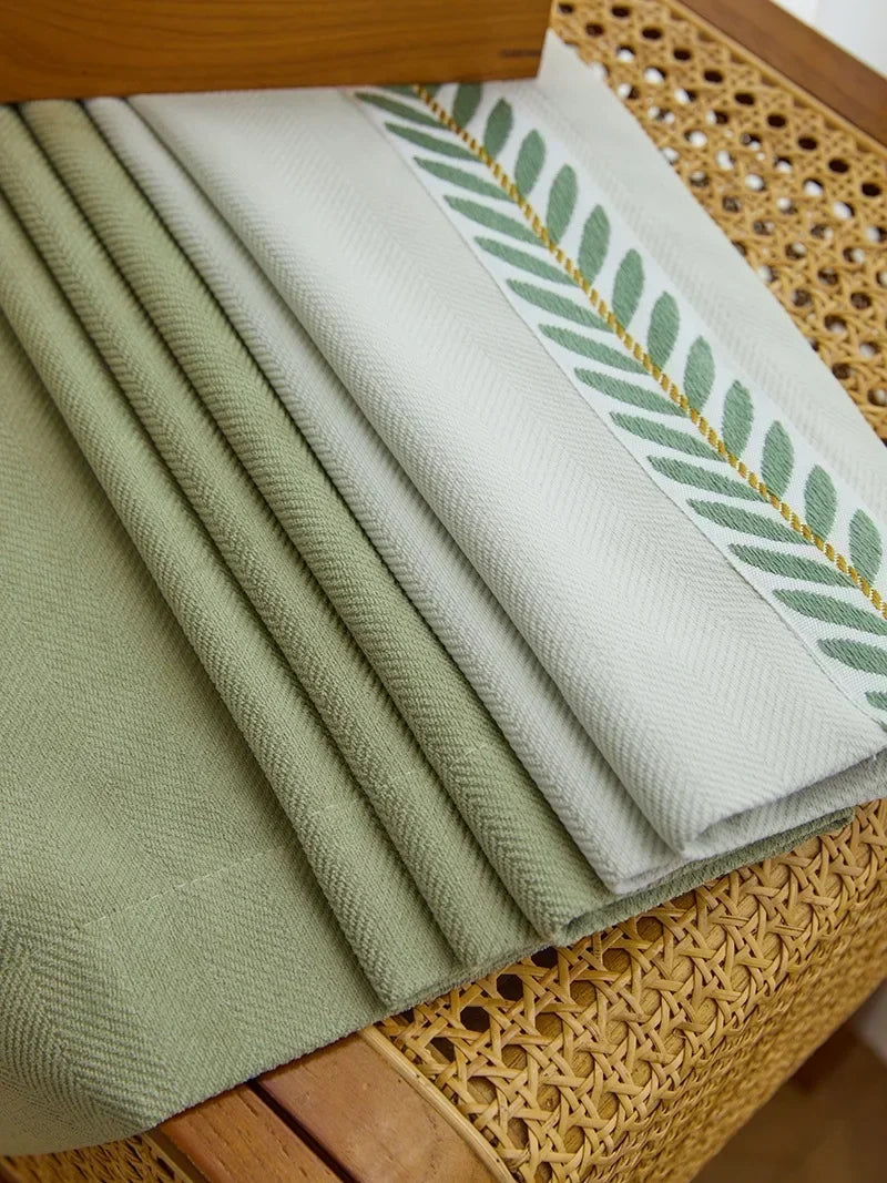 Japanese  Chenille Curtains for Living Dining Room Bedroom High-end Embroidery