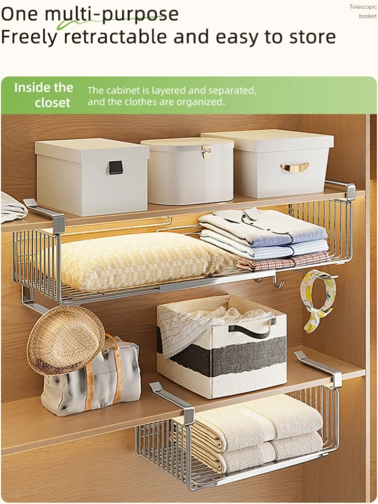 Stainless Steel  Hanging Basket Storage Bathroom or Kitchen