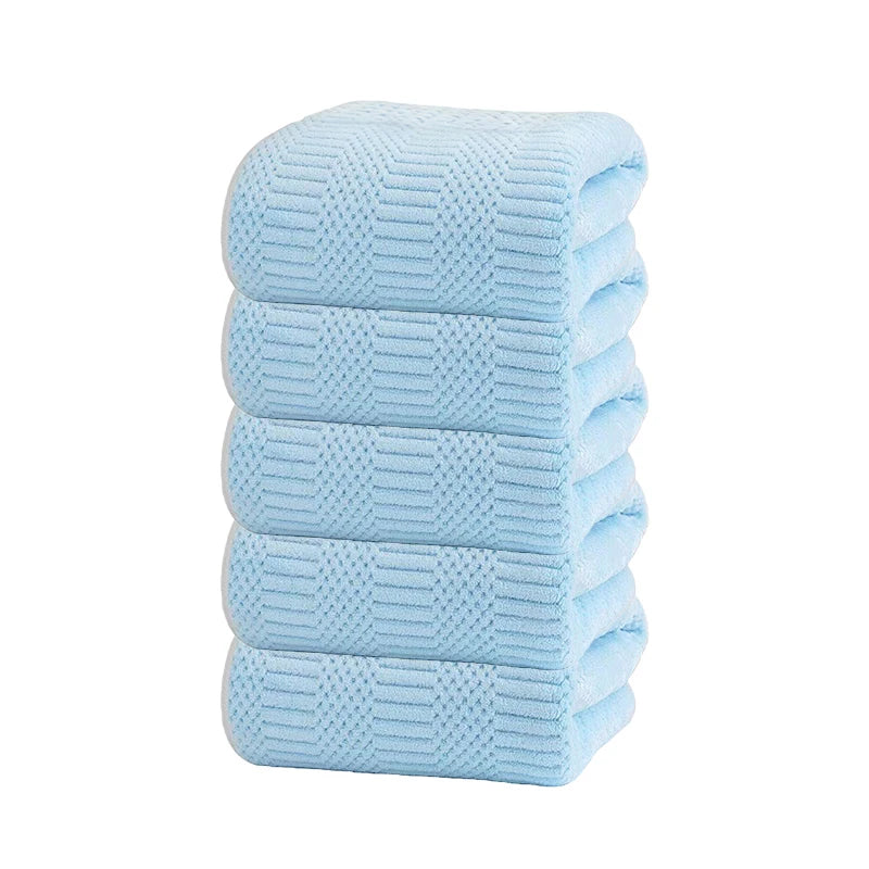 5pcs  Towels Set, Microfiber Soft Highly Absorbent, Quick Dry