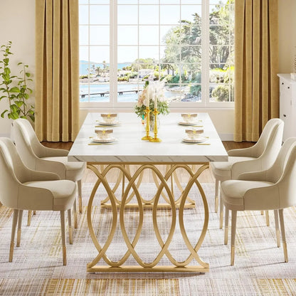 Modern Dining Table, 63"  Unique Design