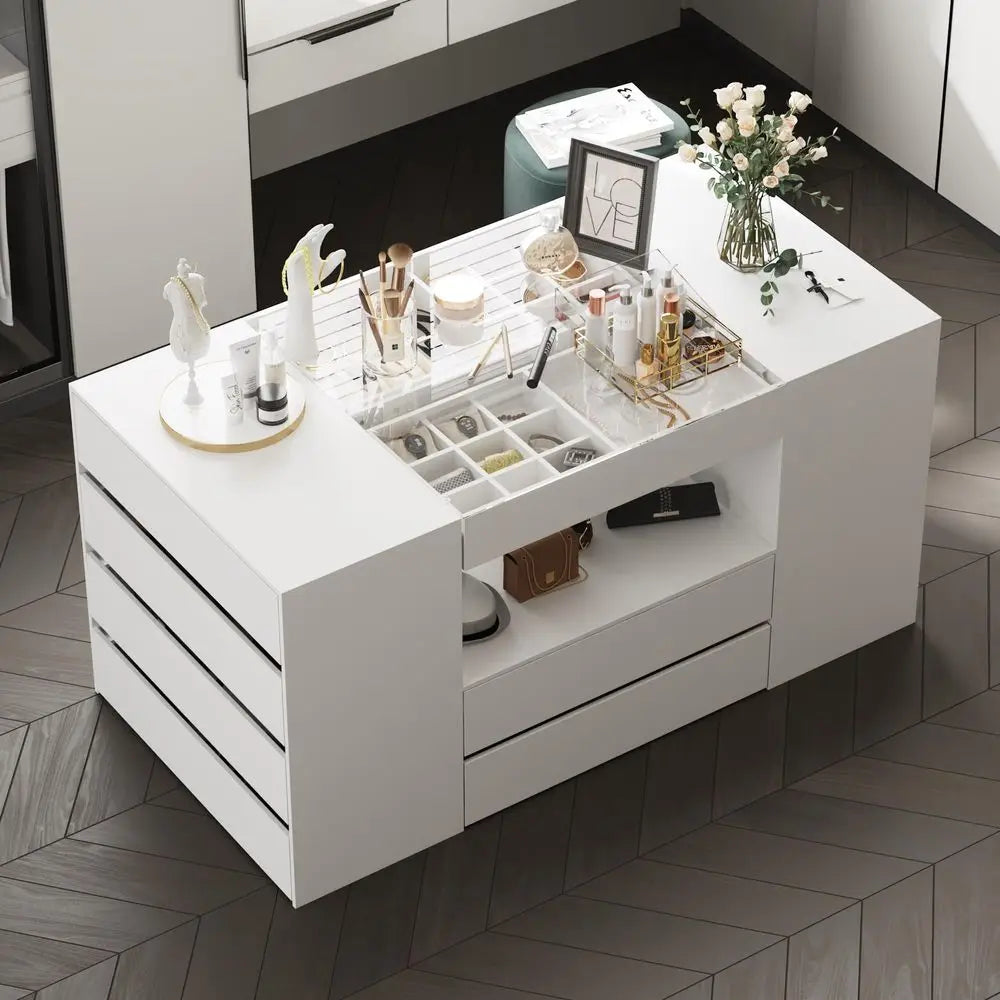 Armoire Bedroom Island with 14 Drawers