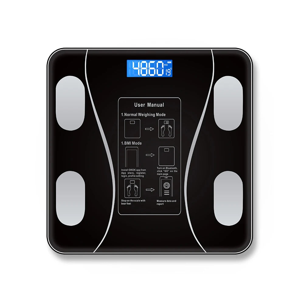 Smart Wireless Digital Bathroom Weight Scale, Body Composition Analyzer