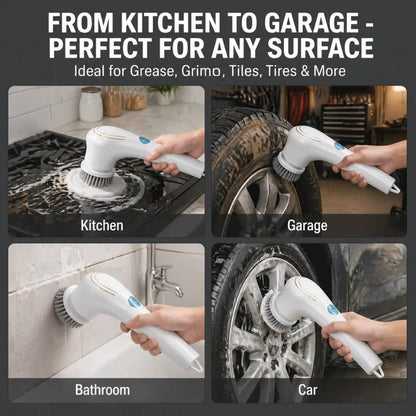 Grease Scrubber, Rechargeable  Cleaning Brush, Handheld Cordless Cleaner