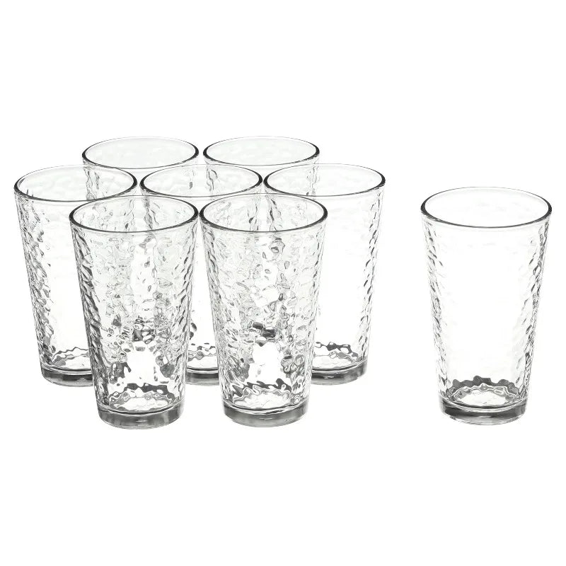 Vintage Frost Glass Drinkware Set, 16.2 oz, 8-Piece
