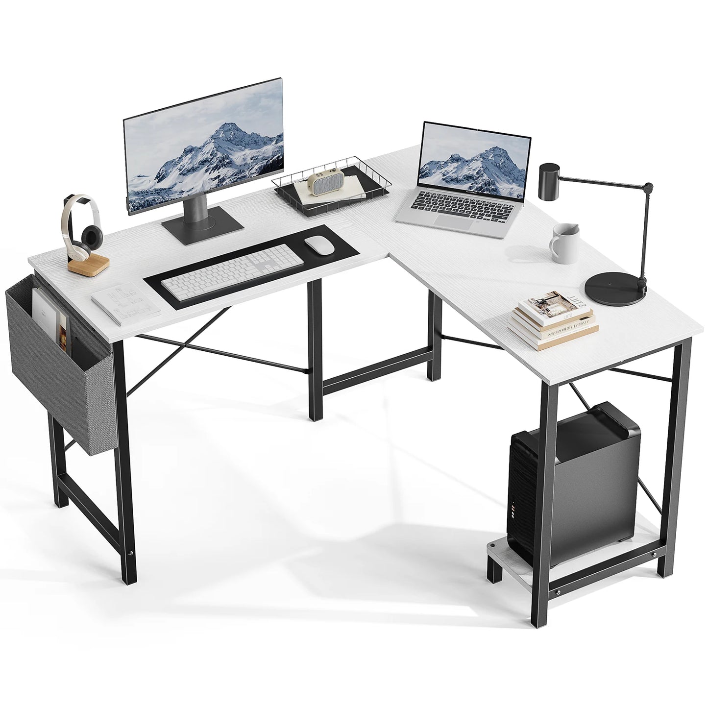 JHK Gaming Corner 50 Inch  Storage Shelf & Side Bag for Home Office