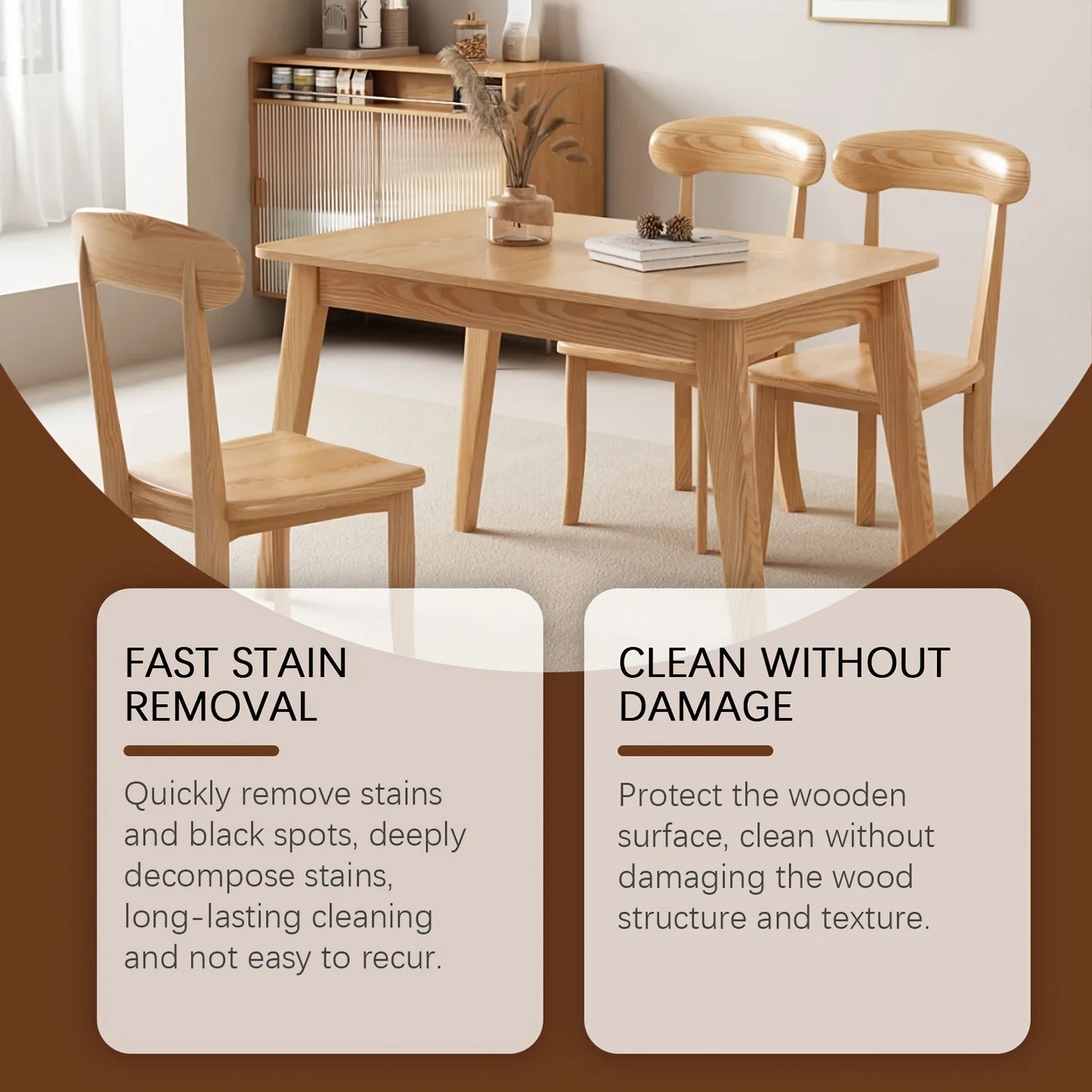 3 Sets Of Wood Polishing, Cleaning And Care Kits,, Furniture Conditioner, Cleaning