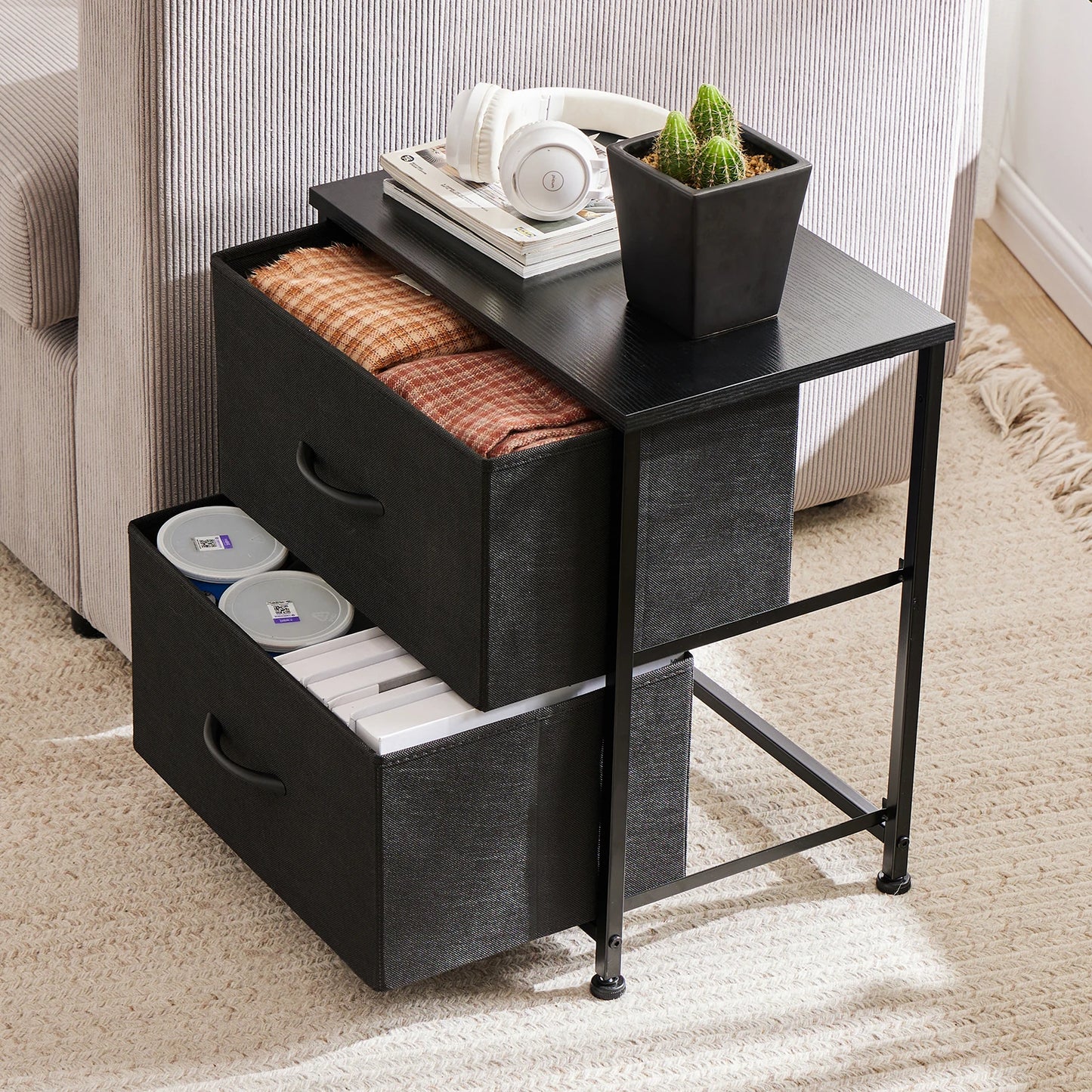 JHK Nightstand Bedside Storage