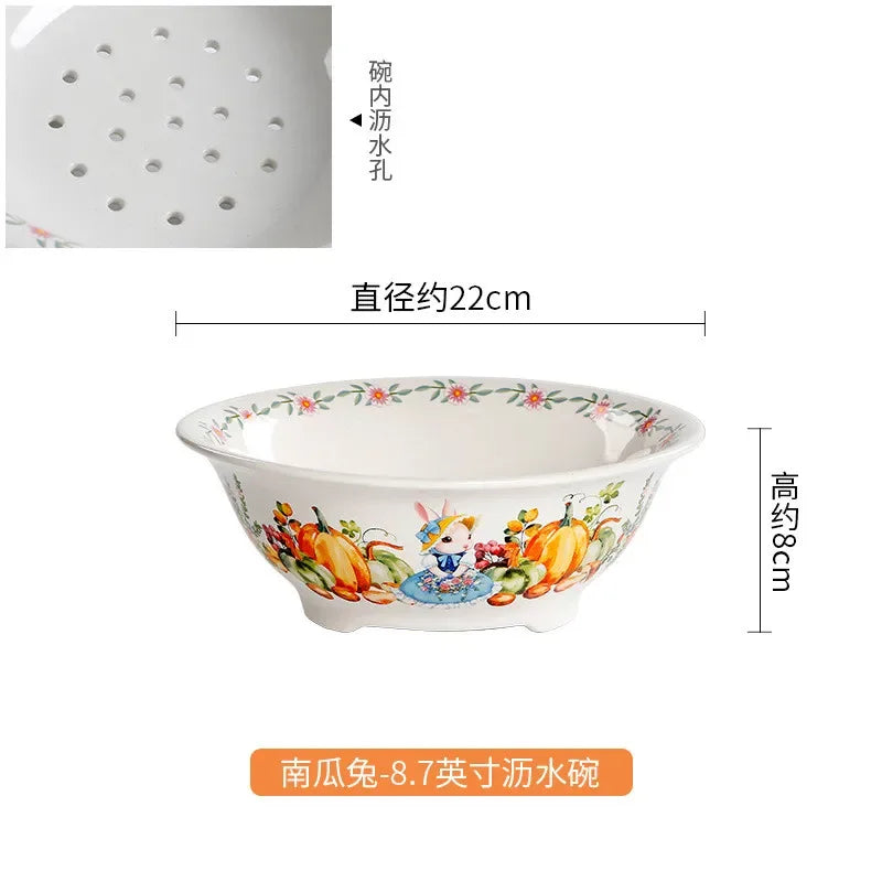 Creative Pumpkin Rabbit Pattern Tableware Garden Style Ceramic