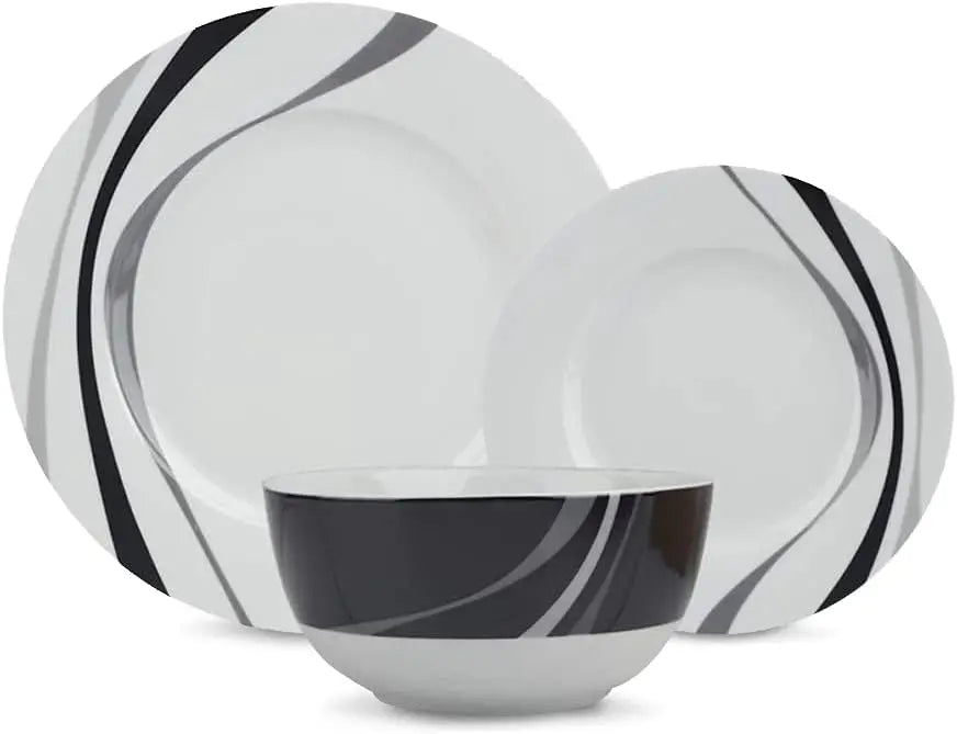 18-Piece Dinnerware Set for 6, Microwave & Dishwasher Safe