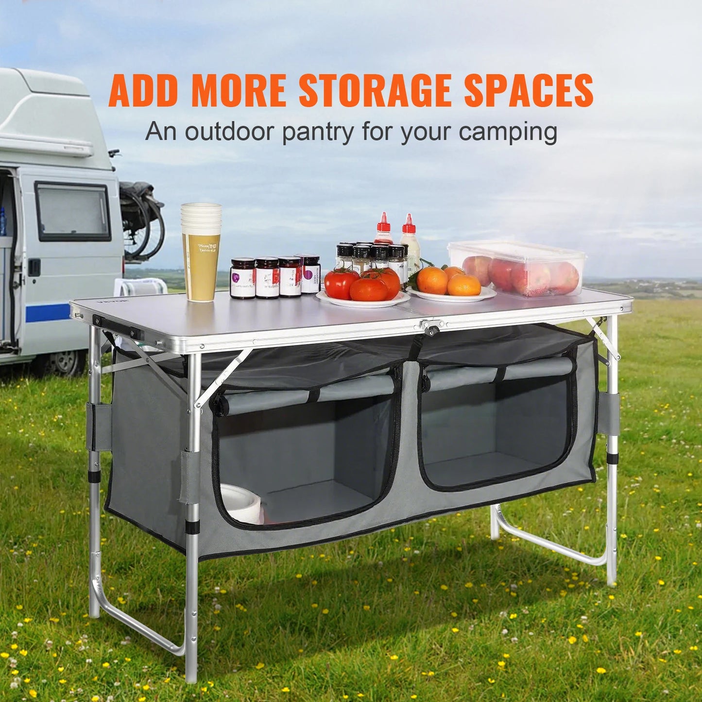 Camping Kitchen Table Quick set-up Picnics BBQ Camping RV Traveling