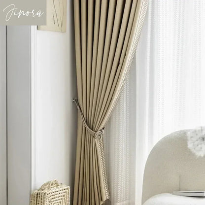 Jacquard Luxury Curtains for Living Dining Room Bedroom  American Modern High Quality Blackout Lace Window Curtain Tulle Custom