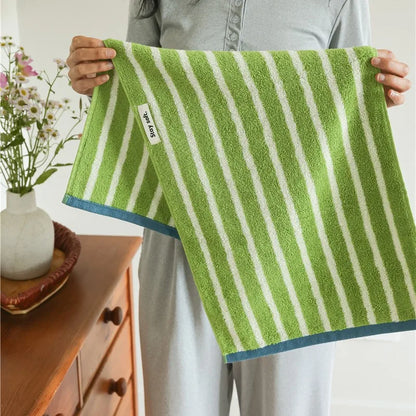 Striped Bath Towel  Washcloth Bathroom Towels