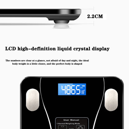 Smart Wireless Digital Bathroom Weight Scale, Body Composition Analyzer