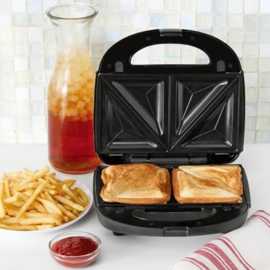 2 Slice Waffle  And Sandwich Maker Ceramic Nonstick  Removable Plates
