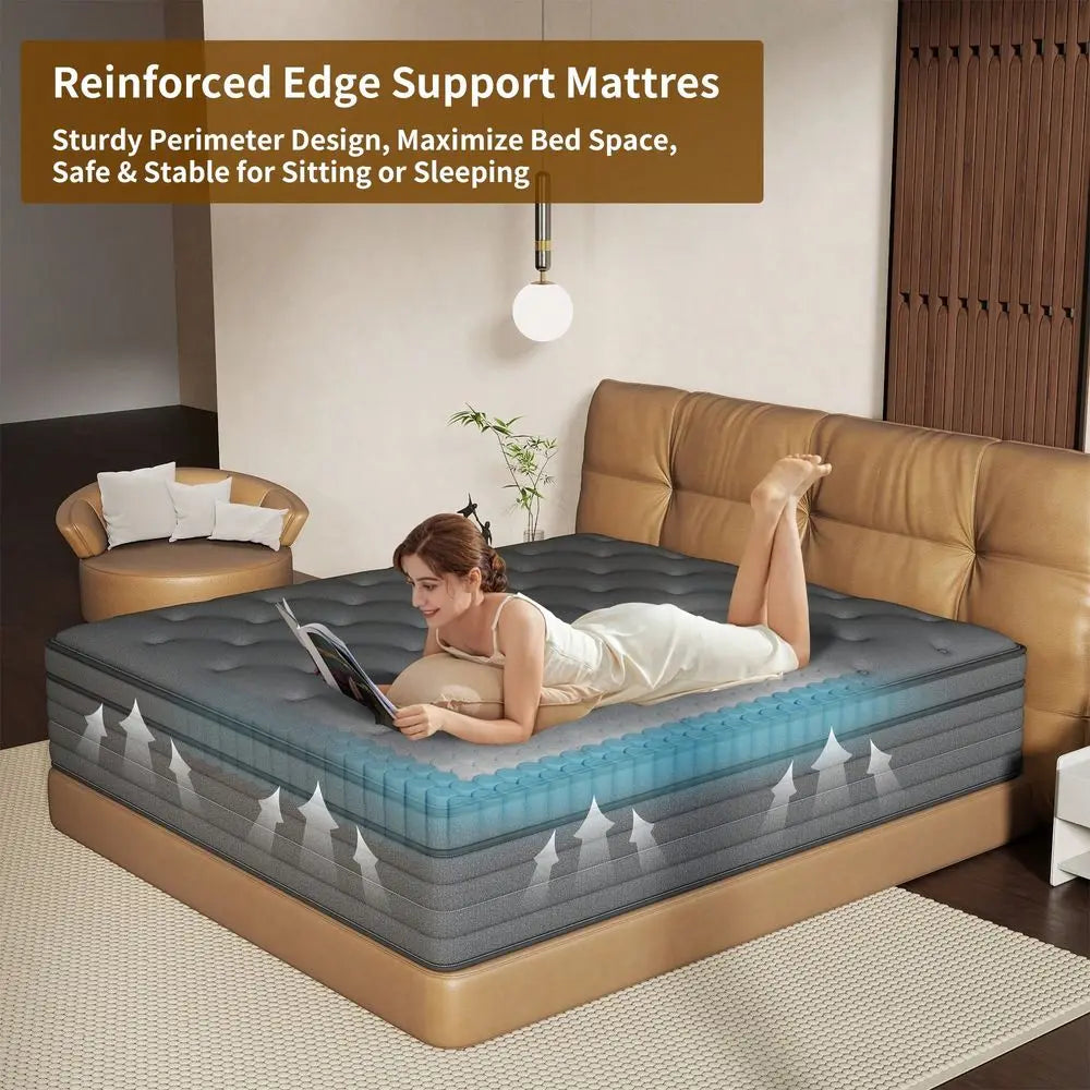 High Quality 4 sizes Gel Memory Foam Medium Firm  Mattress