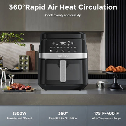 8-in-1 Air Fryer 6 Qt, Premium Ceramic Coating