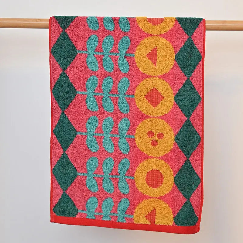 Retro Striped Combed  Cotton Towel  Face Towel and  Bath towel