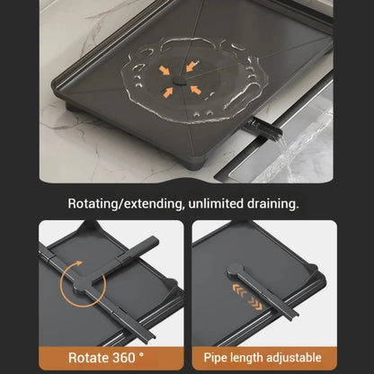 Stainless Steel Dish Drying Rack  Over Sink Plate Drainer Storage