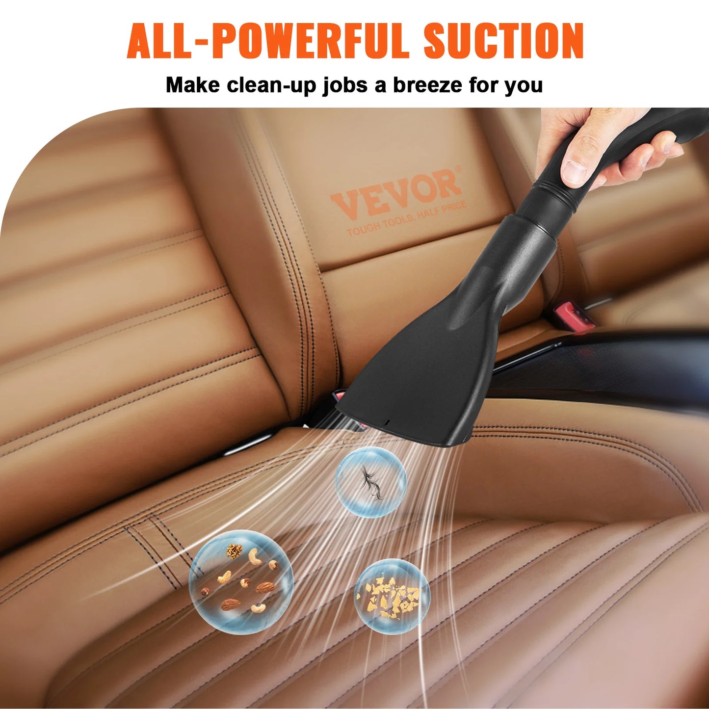 Wet Dry Vac 2.6 Gallon in 1Portable Shop Vacuum Attachment Storage