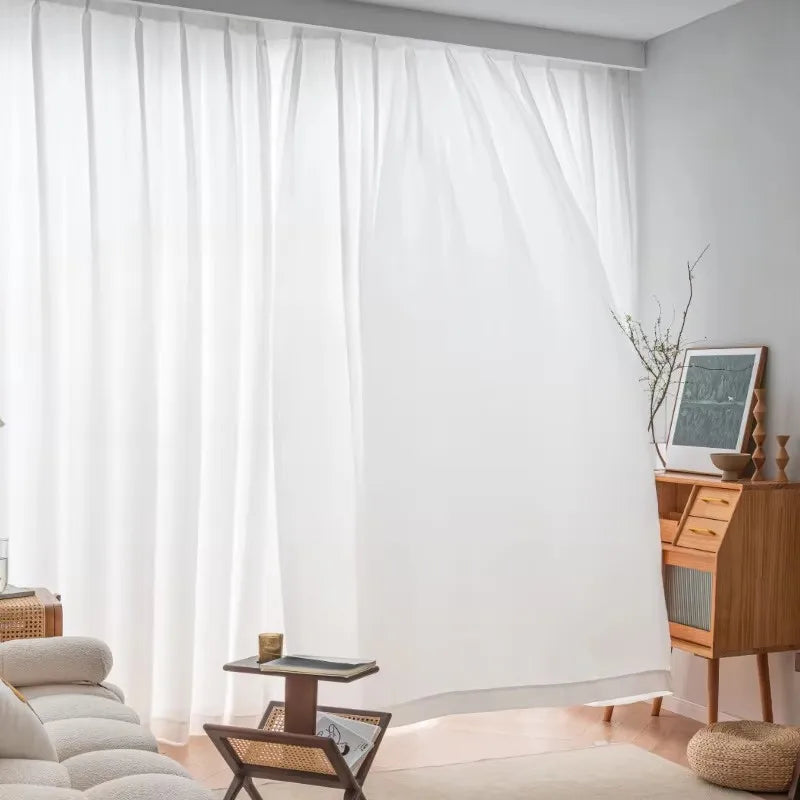 Jacquard Luxury Curtains for Living Dining Room Bedroom  American Modern High Quality Blackout Lace Window Curtain Tulle Custom