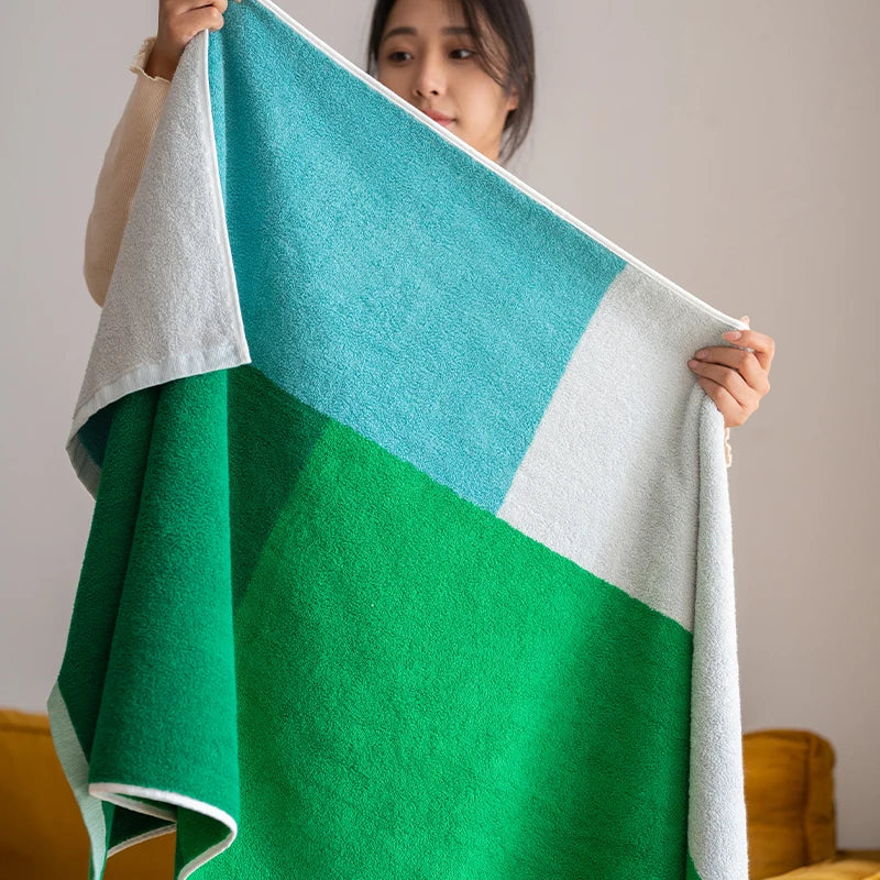 Retro Striped Combed  Cotton Towel  Face Towel and  Bath towel