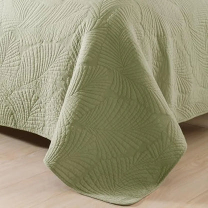 Tropical Palm Tree King Size Quilt Set  Quilted Bedding Lightweight