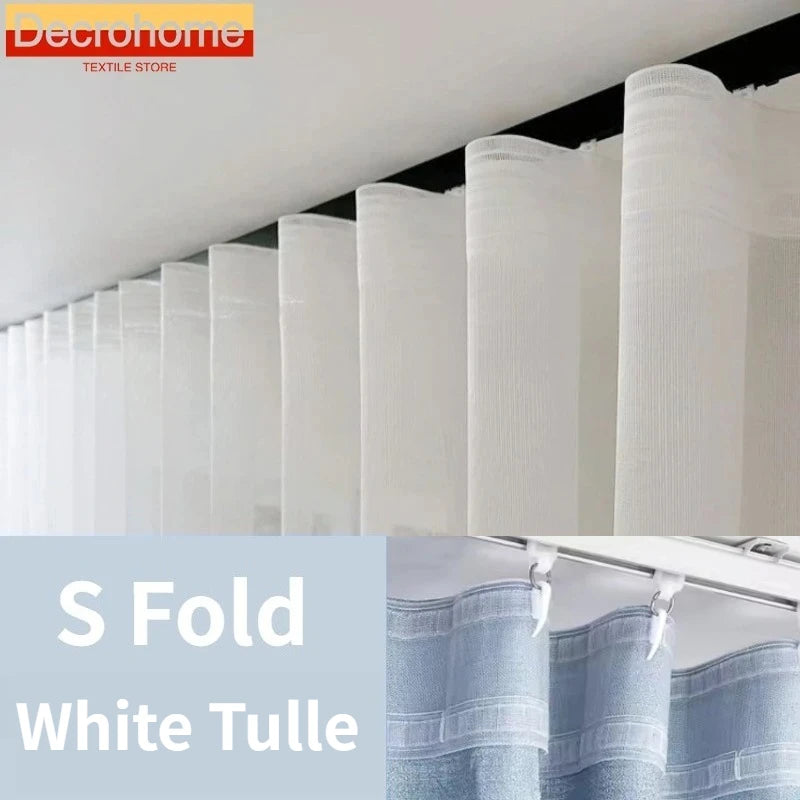 S Fold Wavy Curtains  for Living Room Bedroom Dining  Custom Size