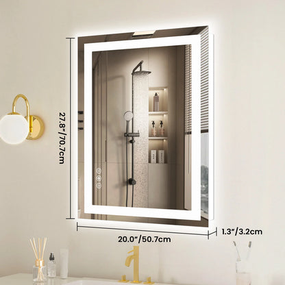 JHK 36"x 24"LED Bathroom Vanity Mirror for Wall Memory Function Tempered Glass