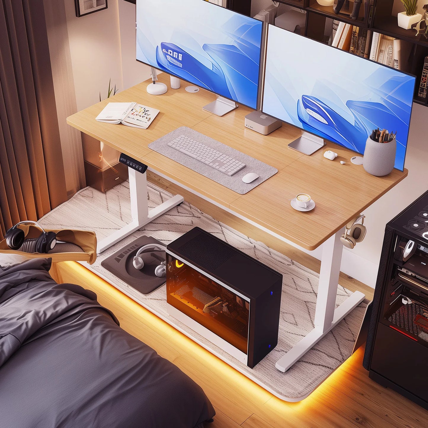 JHK 63x24 Inch Height Adjustable Stand Up Sit Stand