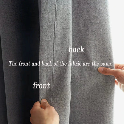 Asazal Linen Blackout Curtains  High Quality Full Shading Window Drapes