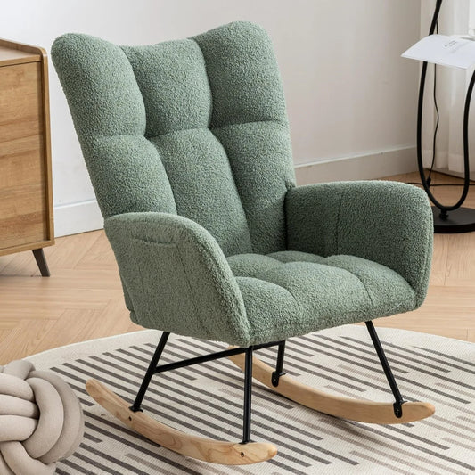 Upholstered  Rocking Chairs, with Side Pocket