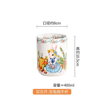 Creative Pumpkin Rabbit Pattern Tableware Garden Style Ceramic