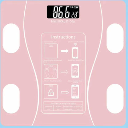 Smart Wireless Digital Bathroom Weight Scale, Body Composition Analyzer