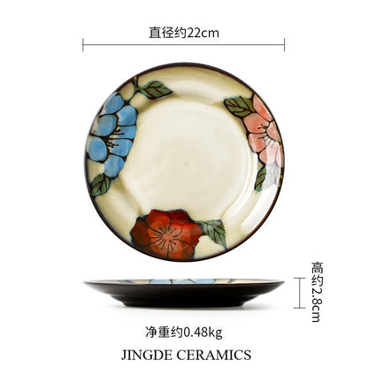 1pc Ceramic Tableware   Vegetable Dish Utensils  Dining Plate