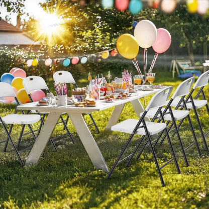 Pack of 10\\White or Black   Plastic chairs for Indoors or Outdoors Sturdy Frame