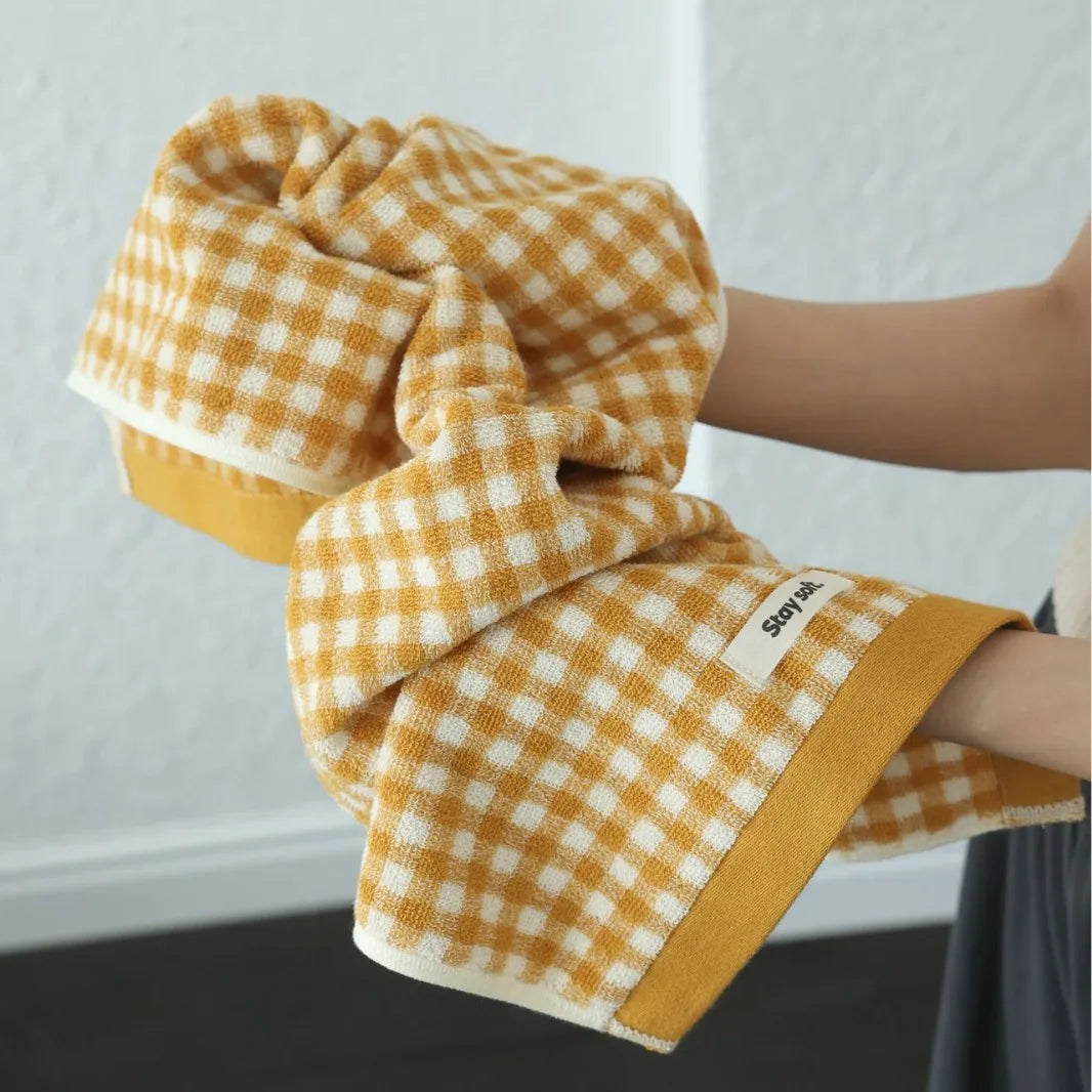 Striped Bath Towel  Washcloth Bathroom Towels