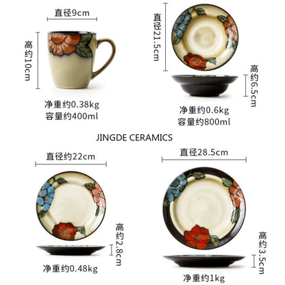 1pc Ceramic Tableware   Vegetable Dish Utensils  Dining Plate